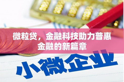 宁城微粒贷，金融科技助力普惠金融的新篇章