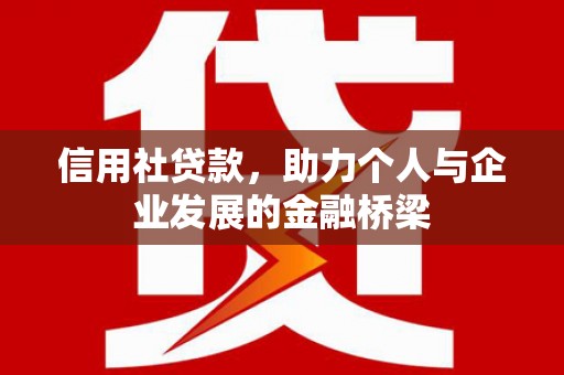 宁城信用社贷款，助力个人与企业发展的金融桥梁