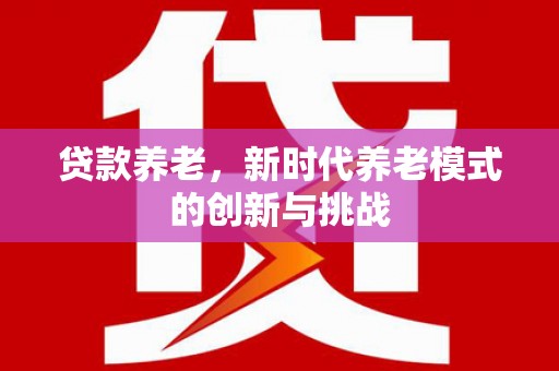 宁城贷款养老，新时代养老模式的创新与挑战
