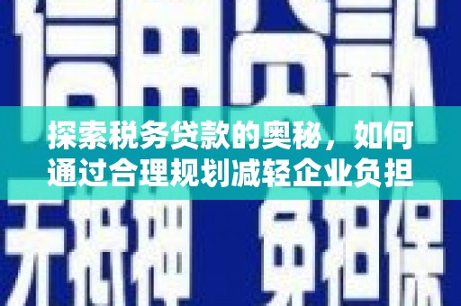 宁城探索税务贷款的奥秘，如何通过合理规划减轻企业负担