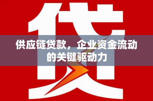 宁城供应链贷款，企业资金流动的关键驱动力