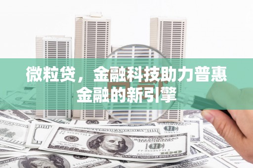 宁城微粒贷，金融科技助力普惠金融的新引擎