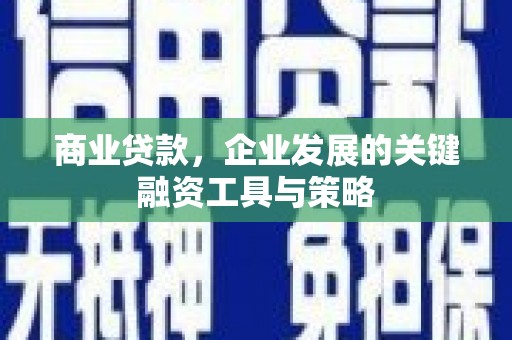 宁城商业贷款，企业发展的关键融资工具与策略