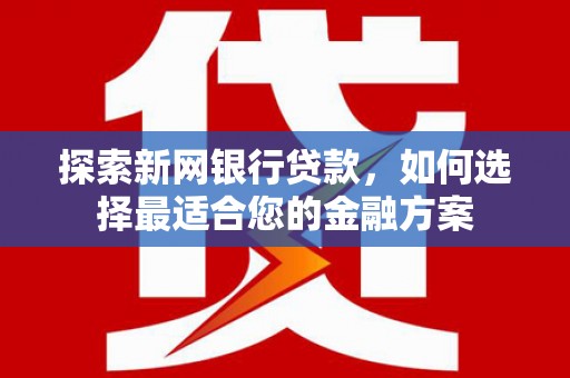 宁城探索新网银行贷款，如何选择最适合您的金融方案