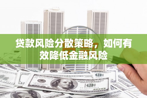 宁城贷款风险分散策略，如何有效降低金融风险
