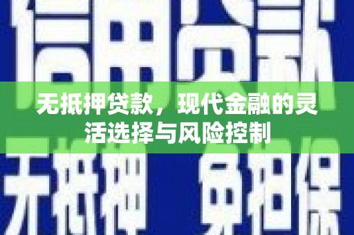 宁城无抵押贷款，现代金融的灵活选择与风险控制