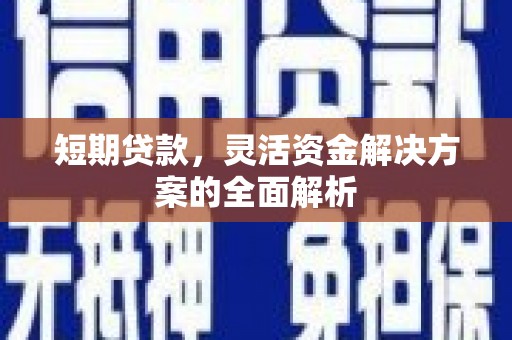 宁城短期贷款，灵活资金解决方案的全面解析