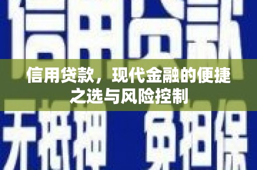 宁城信用贷款，现代金融的便捷之选与风险控制