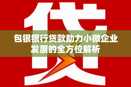 宁城包银银行贷款助力小微企业发展的全方位解析
