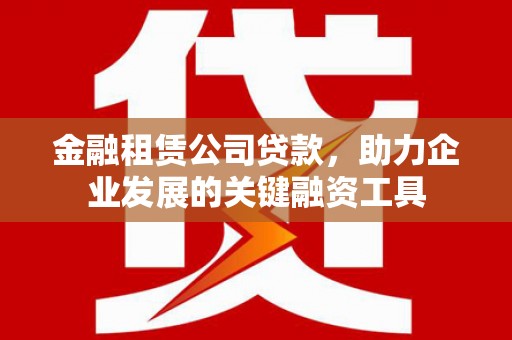 宁城金融租赁公司贷款，助力企业发展的关键融资工具
