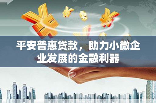 宁城平安普惠贷款，助力小微企业发展的金融利器