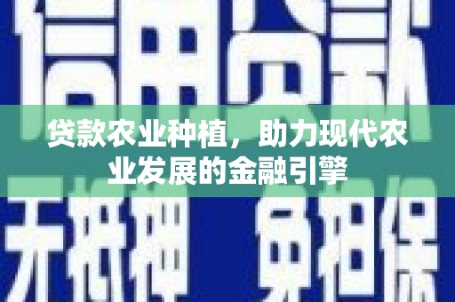 宁城贷款农业种植，助力现代农业发展的金融引擎
