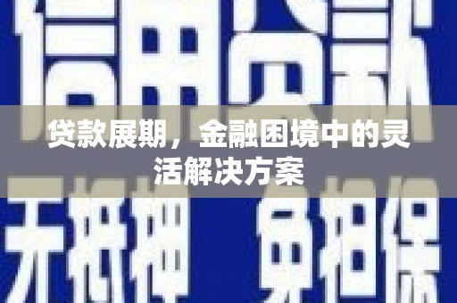 宁城贷款展期，金融困境中的灵活解决方案
