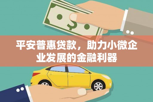 宁城平安普惠贷款，助力小微企业发展的金融利器