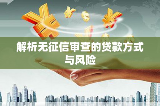 宁城解析无征信审查的贷款方式与风险