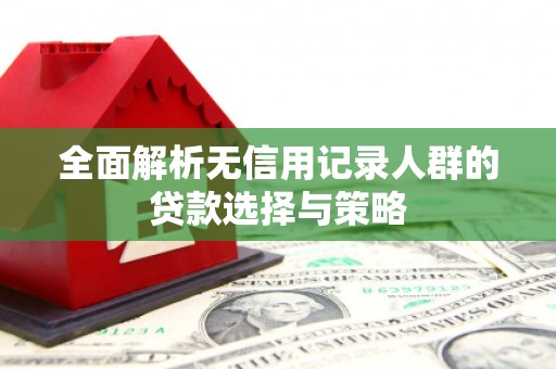 宁城全面解析无信用记录人群的贷款选择与策略